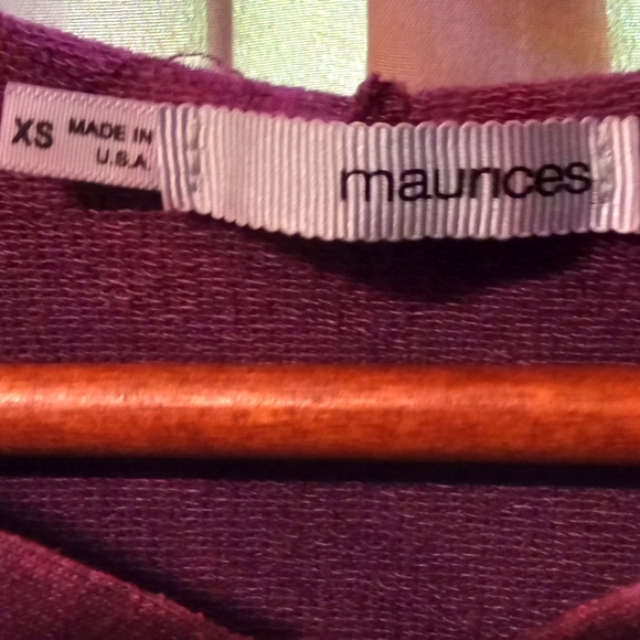 Maurice's burgundy lace hoodie. - Picture 5 of 5